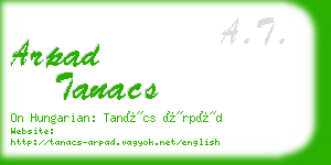 arpad tanacs business card